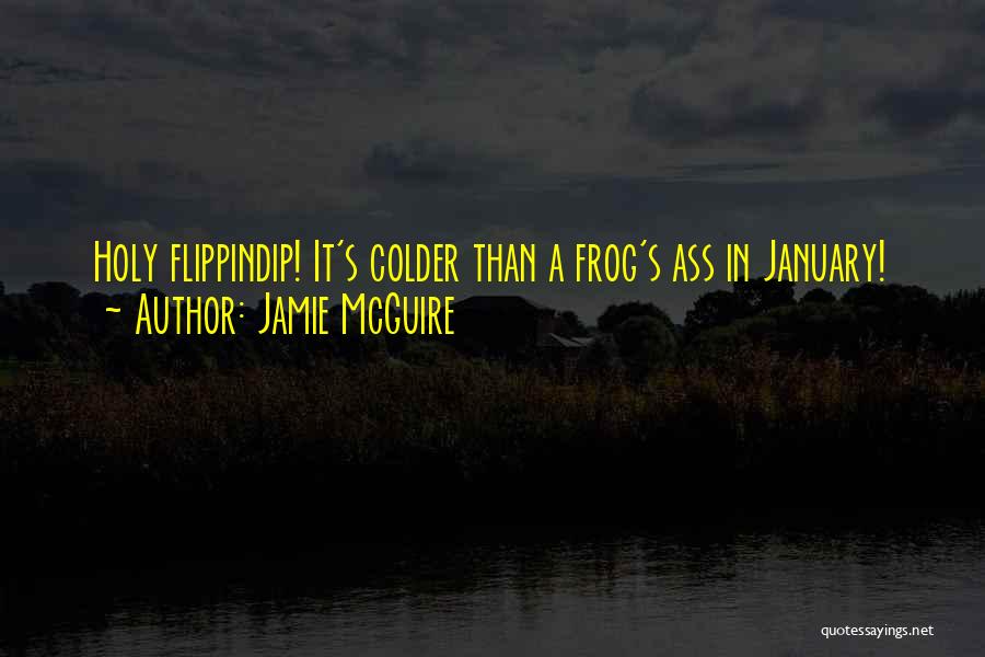 Jamie McGuire Quotes: Holy Flippindip! It's Colder Than A Frog's Ass In January!