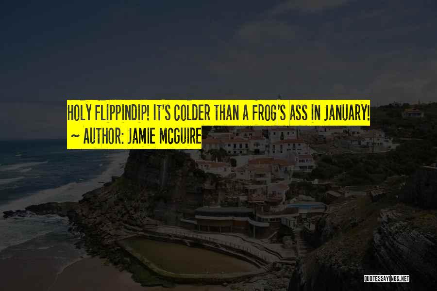 Jamie McGuire Quotes: Holy Flippindip! It's Colder Than A Frog's Ass In January!