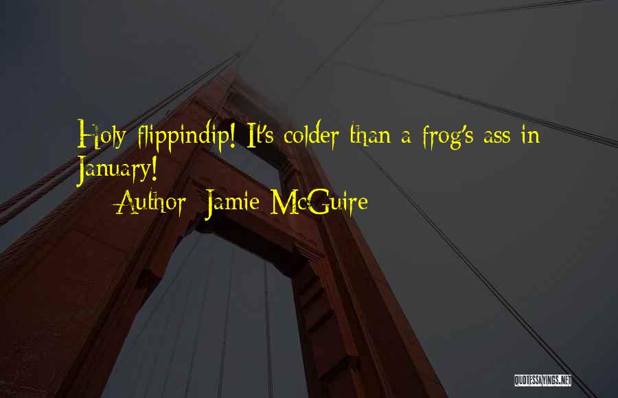 Jamie McGuire Quotes: Holy Flippindip! It's Colder Than A Frog's Ass In January!