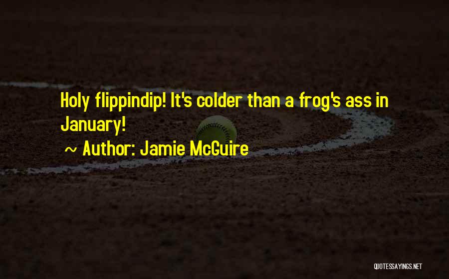 Jamie McGuire Quotes: Holy Flippindip! It's Colder Than A Frog's Ass In January!