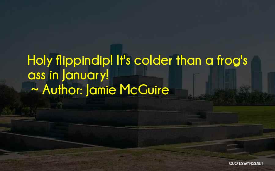 Jamie McGuire Quotes: Holy Flippindip! It's Colder Than A Frog's Ass In January!