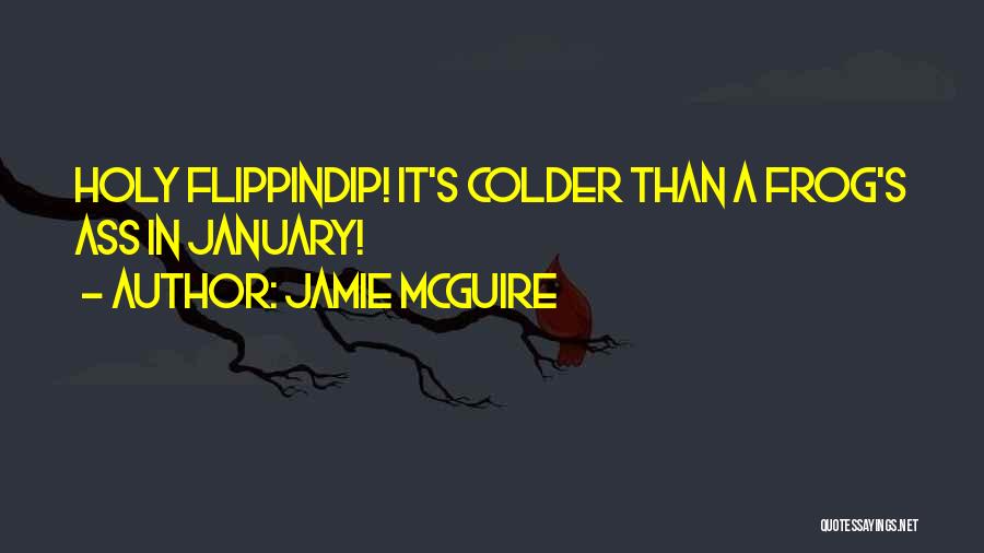 Jamie McGuire Quotes: Holy Flippindip! It's Colder Than A Frog's Ass In January!