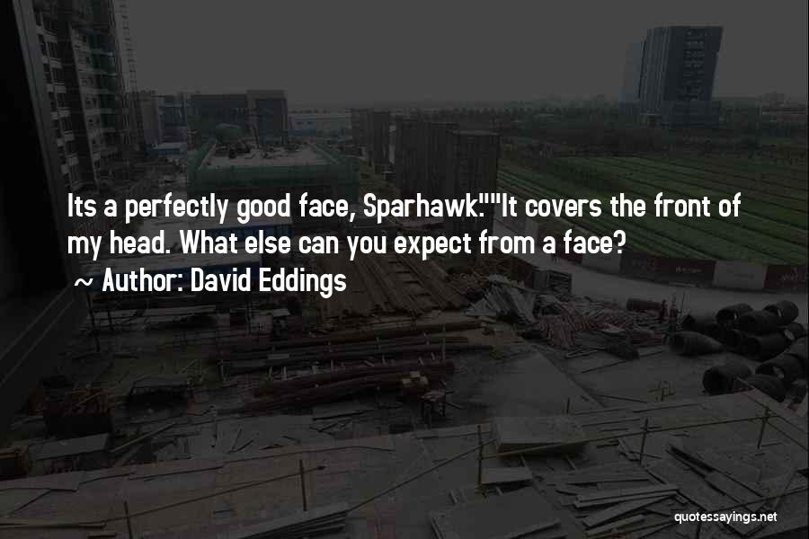 David Eddings Quotes: Its A Perfectly Good Face, Sparhawk.it Covers The Front Of My Head. What Else Can You Expect From A Face?