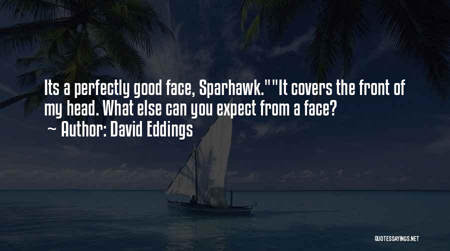 David Eddings Quotes: Its A Perfectly Good Face, Sparhawk.it Covers The Front Of My Head. What Else Can You Expect From A Face?