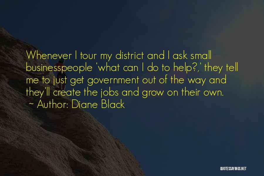 Diane Black Quotes: Whenever I Tour My District And I Ask Small Businesspeople 'what Can I Do To Help?,' They Tell Me To