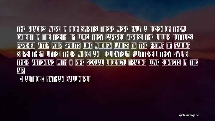 Nathan Ballingrud Quotes: The Roaches Were In High Spirits. There Were Half A Dozen Of Them, Caught In The Teeth Of Love. They