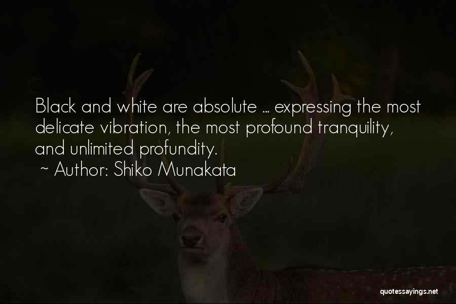 Shiko Munakata Quotes: Black And White Are Absolute ... Expressing The Most Delicate Vibration, The Most Profound Tranquility, And Unlimited Profundity.