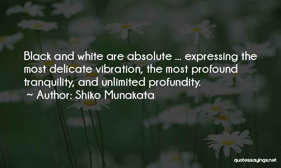 Shiko Munakata Quotes: Black And White Are Absolute ... Expressing The Most Delicate Vibration, The Most Profound Tranquility, And Unlimited Profundity.