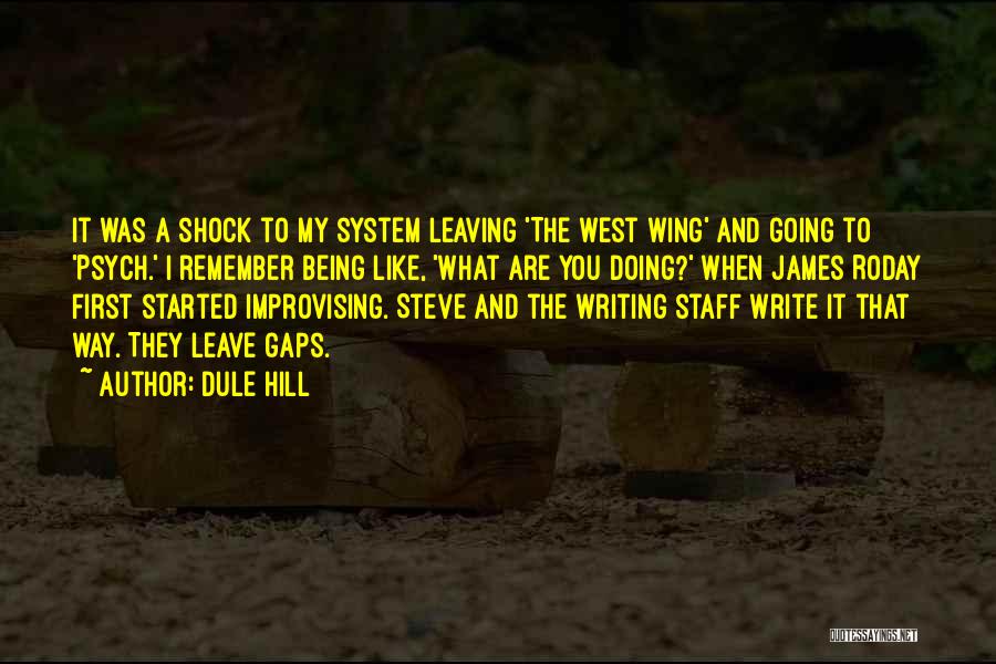 Dule Hill Quotes: It Was A Shock To My System Leaving 'the West Wing' And Going To 'psych.' I Remember Being Like, 'what