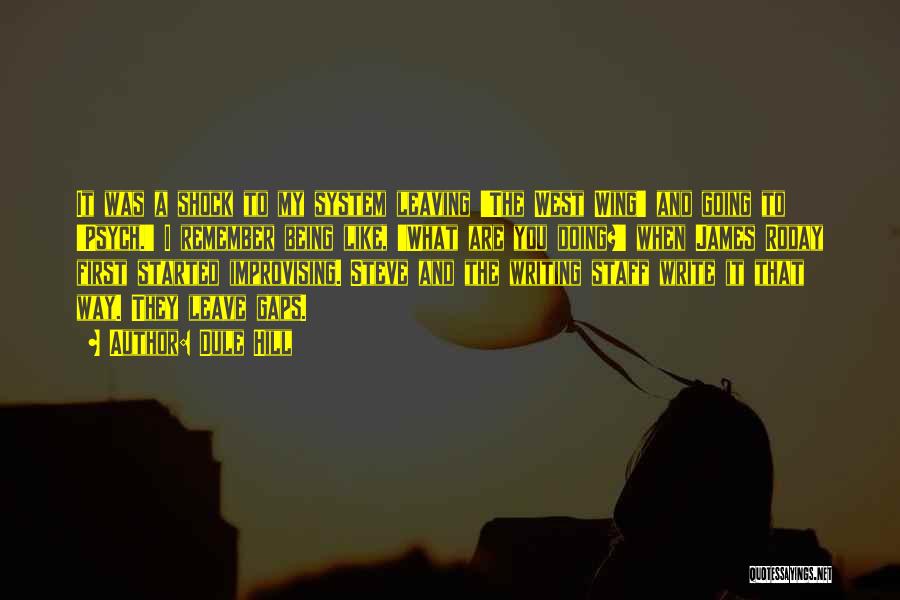Dule Hill Quotes: It Was A Shock To My System Leaving 'the West Wing' And Going To 'psych.' I Remember Being Like, 'what
