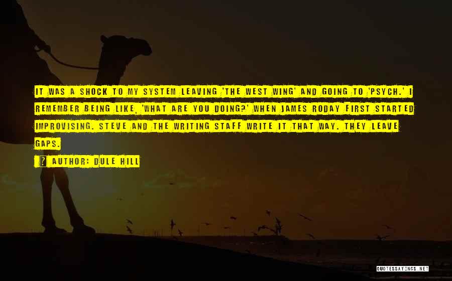 Dule Hill Quotes: It Was A Shock To My System Leaving 'the West Wing' And Going To 'psych.' I Remember Being Like, 'what