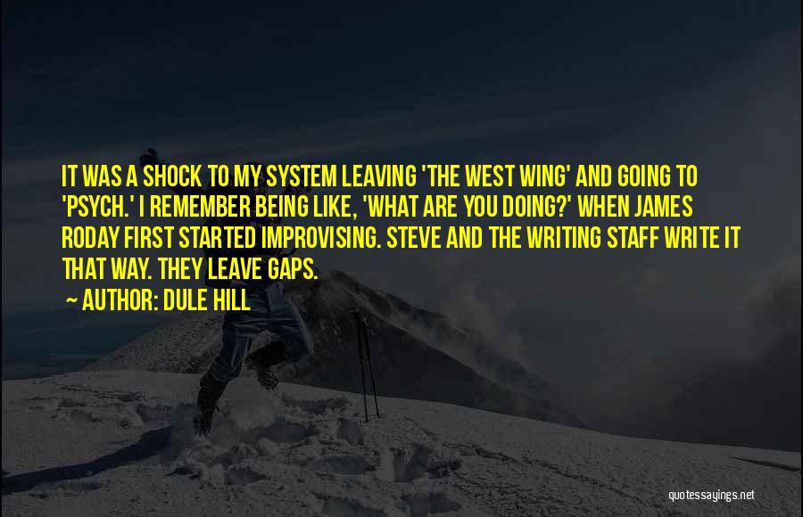 Dule Hill Quotes: It Was A Shock To My System Leaving 'the West Wing' And Going To 'psych.' I Remember Being Like, 'what