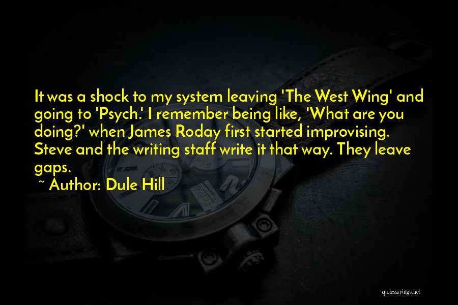 Dule Hill Quotes: It Was A Shock To My System Leaving 'the West Wing' And Going To 'psych.' I Remember Being Like, 'what