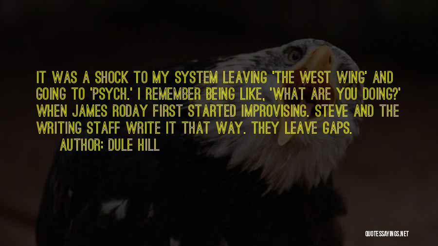 Dule Hill Quotes: It Was A Shock To My System Leaving 'the West Wing' And Going To 'psych.' I Remember Being Like, 'what