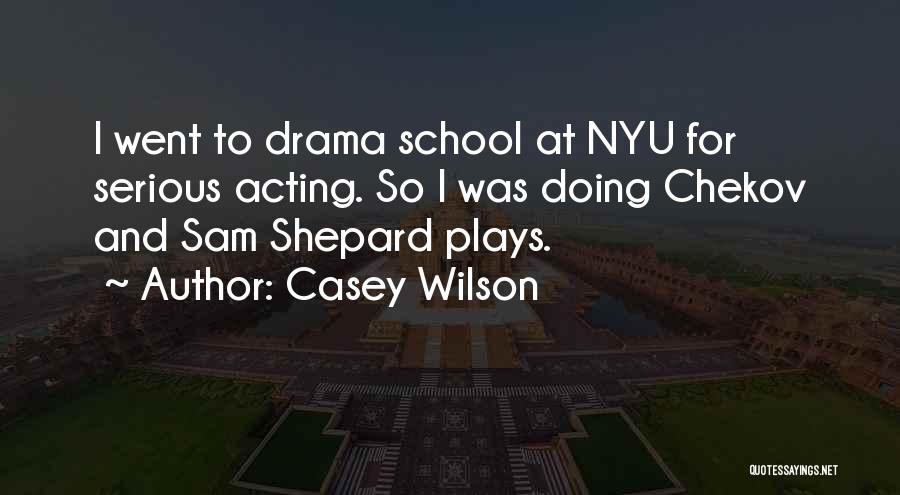 Casey Wilson Quotes: I Went To Drama School At Nyu For Serious Acting. So I Was Doing Chekov And Sam Shepard Plays.