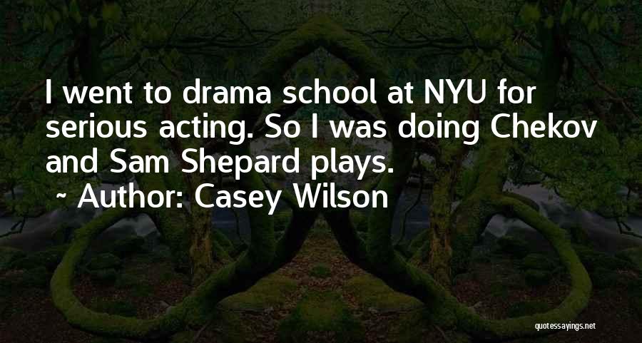 Casey Wilson Quotes: I Went To Drama School At Nyu For Serious Acting. So I Was Doing Chekov And Sam Shepard Plays.
