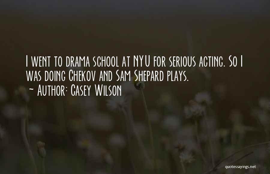 Casey Wilson Quotes: I Went To Drama School At Nyu For Serious Acting. So I Was Doing Chekov And Sam Shepard Plays.