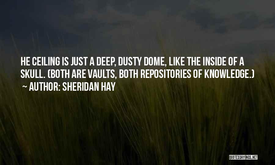Sheridan Hay Quotes: He Ceiling Is Just A Deep, Dusty Dome, Like The Inside Of A Skull. (both Are Vaults, Both Repositories Of