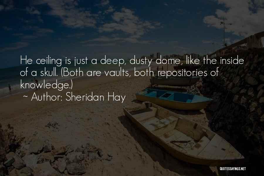 Sheridan Hay Quotes: He Ceiling Is Just A Deep, Dusty Dome, Like The Inside Of A Skull. (both Are Vaults, Both Repositories Of
