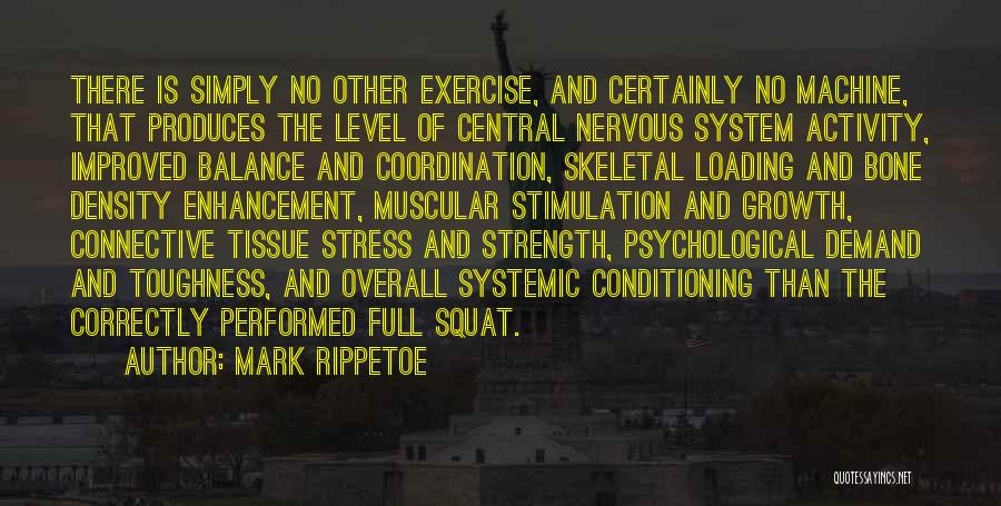 Mark Rippetoe Quotes: There Is Simply No Other Exercise, And Certainly No Machine, That Produces The Level Of Central Nervous System Activity, Improved