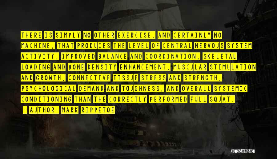 Mark Rippetoe Quotes: There Is Simply No Other Exercise, And Certainly No Machine, That Produces The Level Of Central Nervous System Activity, Improved