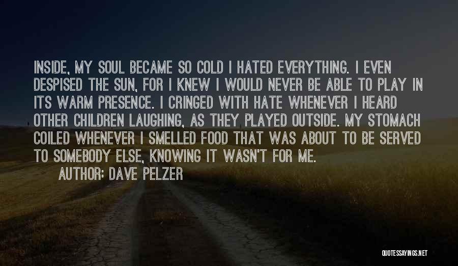 Dave Pelzer Quotes: Inside, My Soul Became So Cold I Hated Everything. I Even Despised The Sun, For I Knew I Would Never