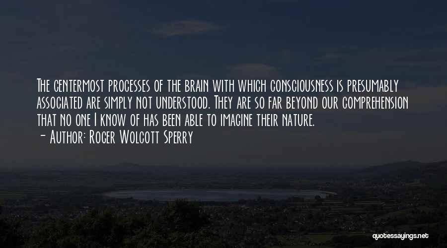 Roger Wolcott Sperry Quotes: The Centermost Processes Of The Brain With Which Consciousness Is Presumably Associated Are Simply Not Understood. They Are So Far