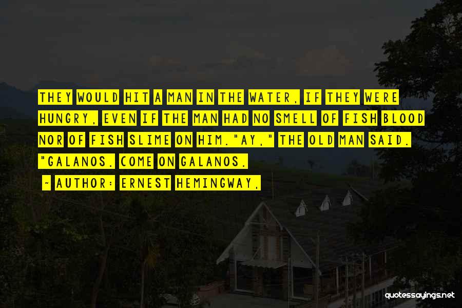 Ernest Hemingway, Quotes: They Would Hit A Man In The Water, If They Were Hungry, Even If The Man Had No Smell Of