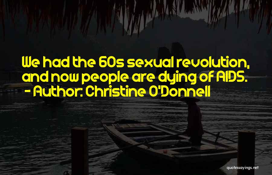 Christine O'Donnell Quotes: We Had The 60s Sexual Revolution, And Now People Are Dying Of Aids.