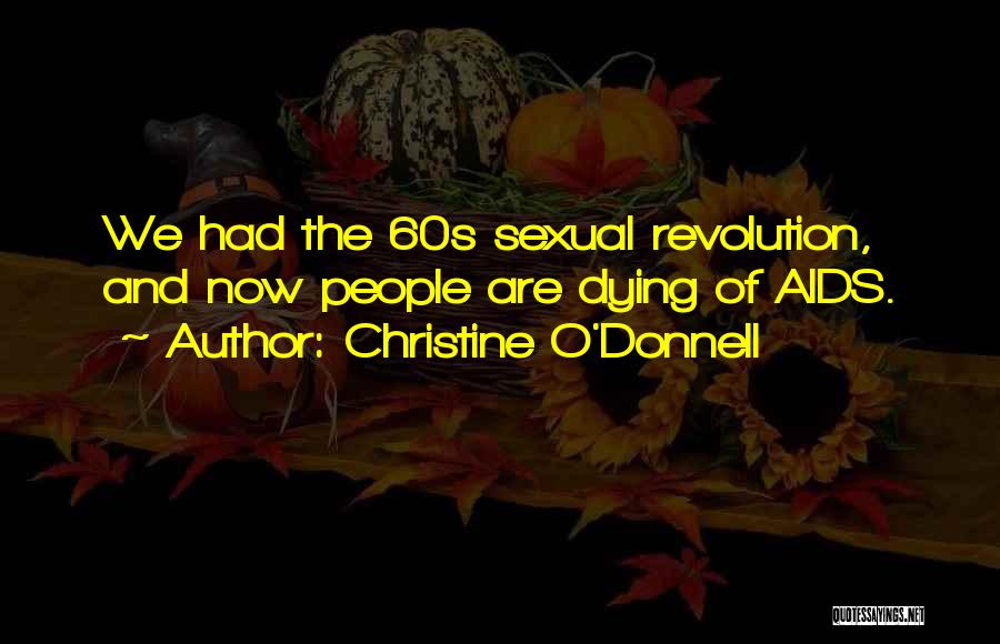 Christine O'Donnell Quotes: We Had The 60s Sexual Revolution, And Now People Are Dying Of Aids.