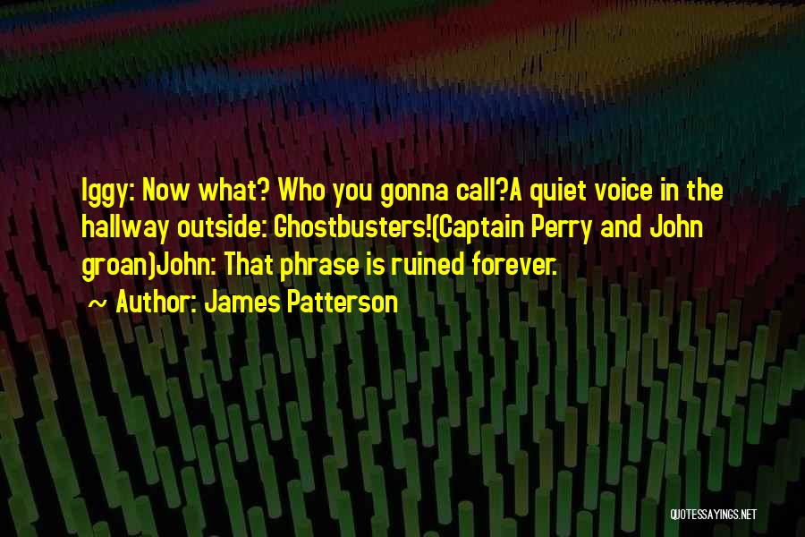 James Patterson Quotes: Iggy: Now What? Who You Gonna Call?a Quiet Voice In The Hallway Outside: Ghostbusters!(captain Perry And John Groan)john: That Phrase