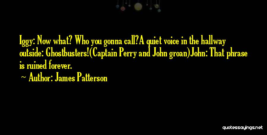 James Patterson Quotes: Iggy: Now What? Who You Gonna Call?a Quiet Voice In The Hallway Outside: Ghostbusters!(captain Perry And John Groan)john: That Phrase