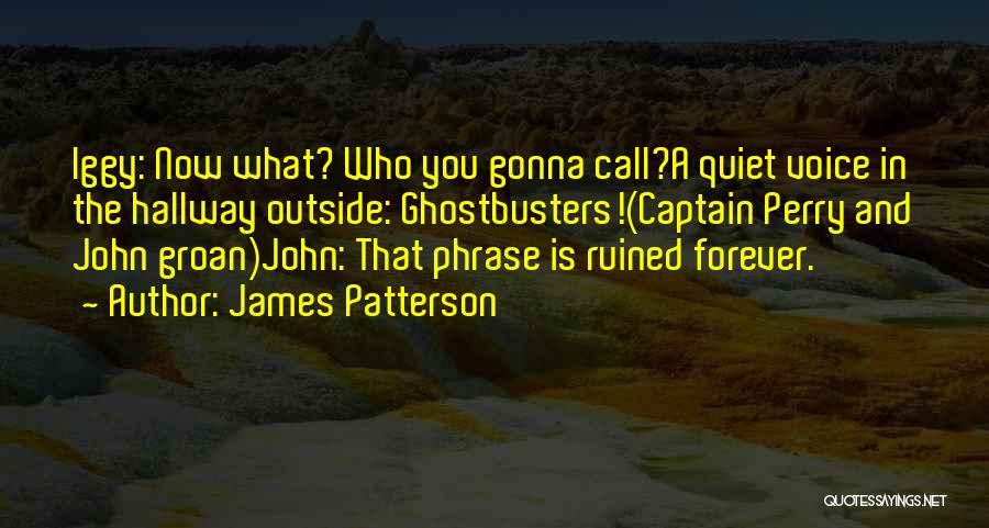 James Patterson Quotes: Iggy: Now What? Who You Gonna Call?a Quiet Voice In The Hallway Outside: Ghostbusters!(captain Perry And John Groan)john: That Phrase