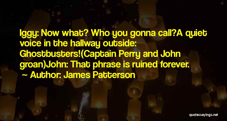 James Patterson Quotes: Iggy: Now What? Who You Gonna Call?a Quiet Voice In The Hallway Outside: Ghostbusters!(captain Perry And John Groan)john: That Phrase