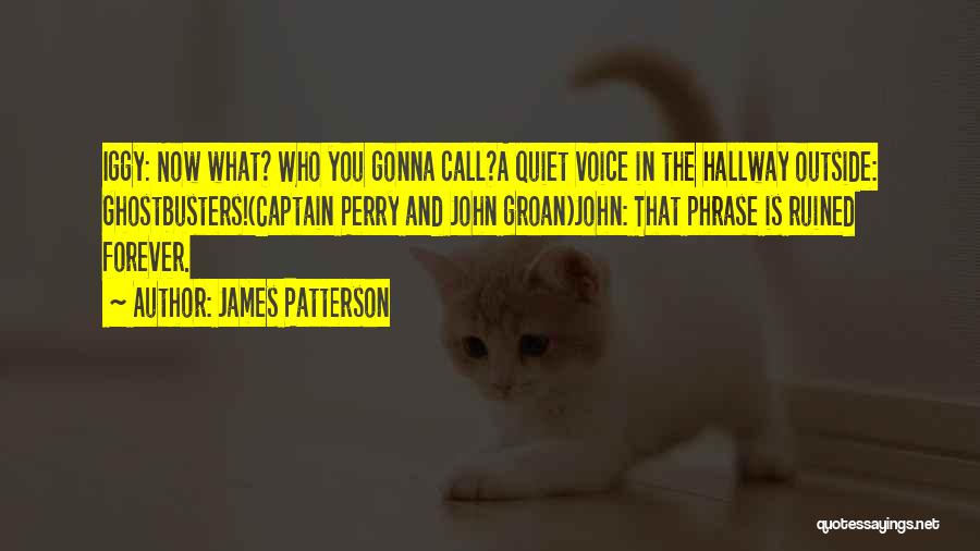 James Patterson Quotes: Iggy: Now What? Who You Gonna Call?a Quiet Voice In The Hallway Outside: Ghostbusters!(captain Perry And John Groan)john: That Phrase