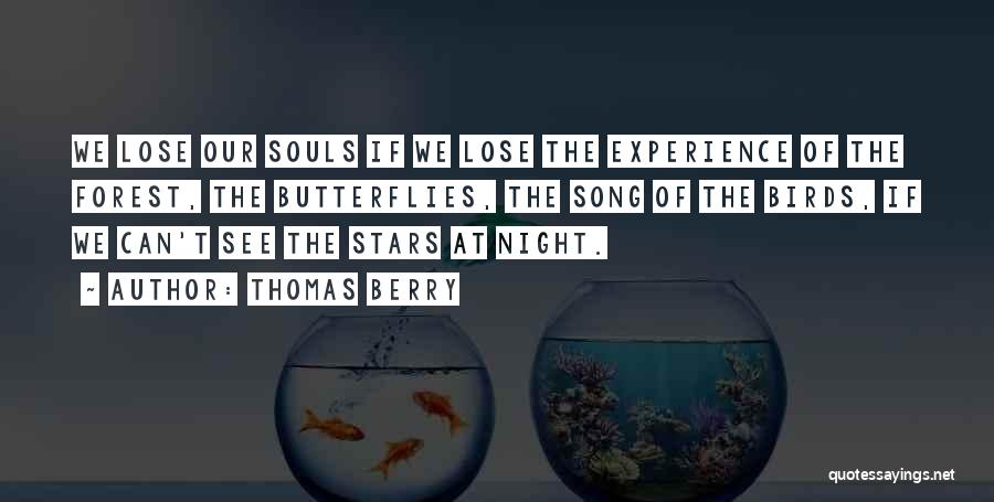 Thomas Berry Quotes: We Lose Our Souls If We Lose The Experience Of The Forest, The Butterflies, The Song Of The Birds, If