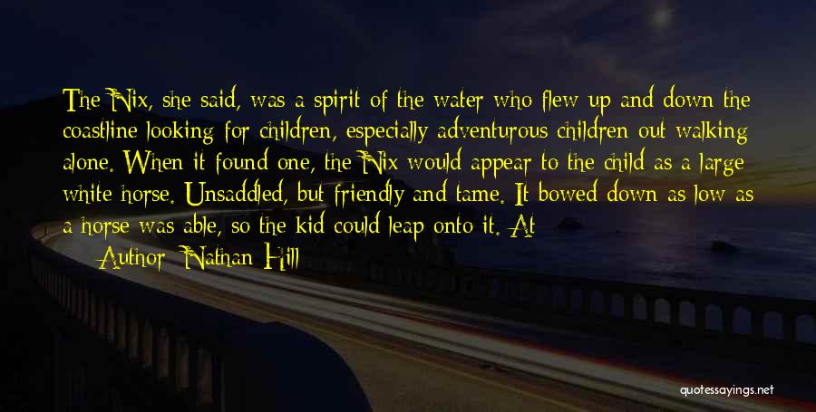 Nathan Hill Quotes: The Nix, She Said, Was A Spirit Of The Water Who Flew Up And Down The Coastline Looking For Children,