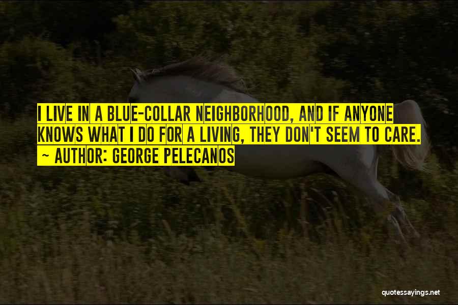 George Pelecanos Quotes: I Live In A Blue-collar Neighborhood, And If Anyone Knows What I Do For A Living, They Don't Seem To