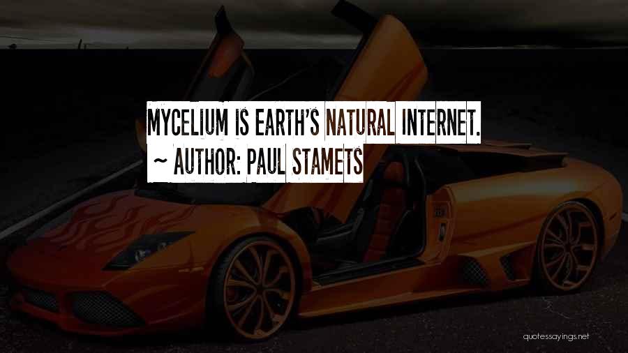 Paul Stamets Quotes: Mycelium Is Earth's Natural Internet.