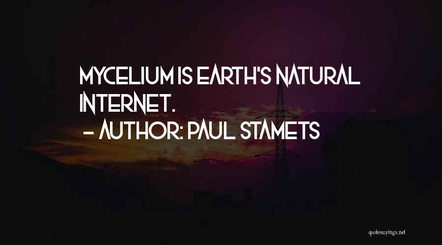 Paul Stamets Quotes: Mycelium Is Earth's Natural Internet.