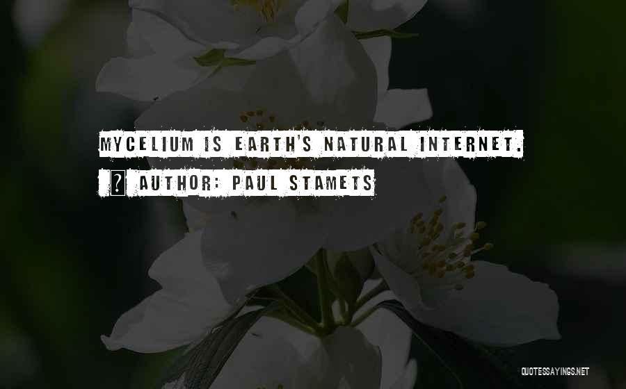 Paul Stamets Quotes: Mycelium Is Earth's Natural Internet.