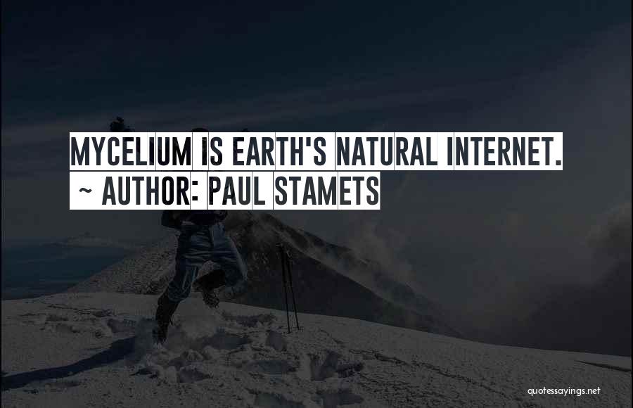 Paul Stamets Quotes: Mycelium Is Earth's Natural Internet.