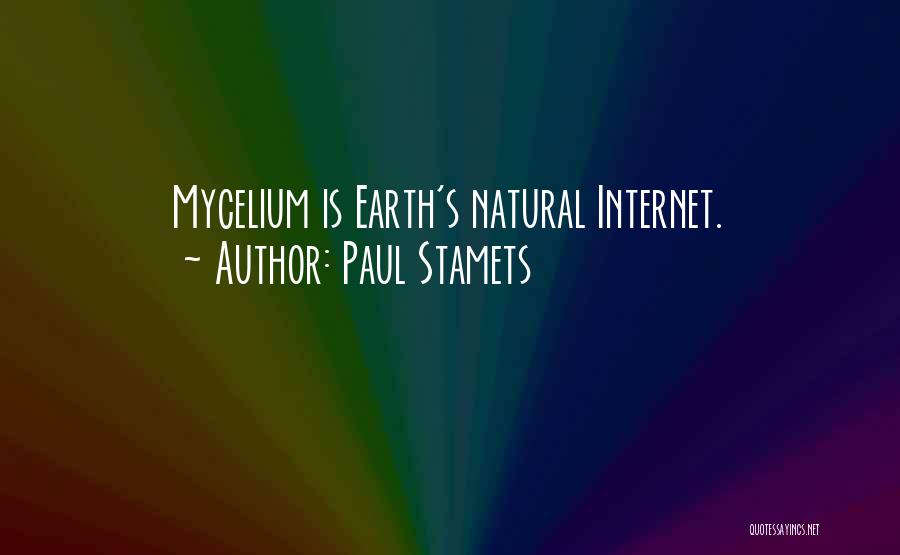 Paul Stamets Quotes: Mycelium Is Earth's Natural Internet.