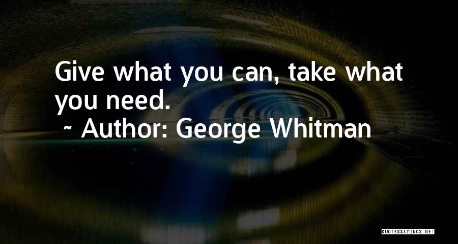 George Whitman Quotes: Give What You Can, Take What You Need.