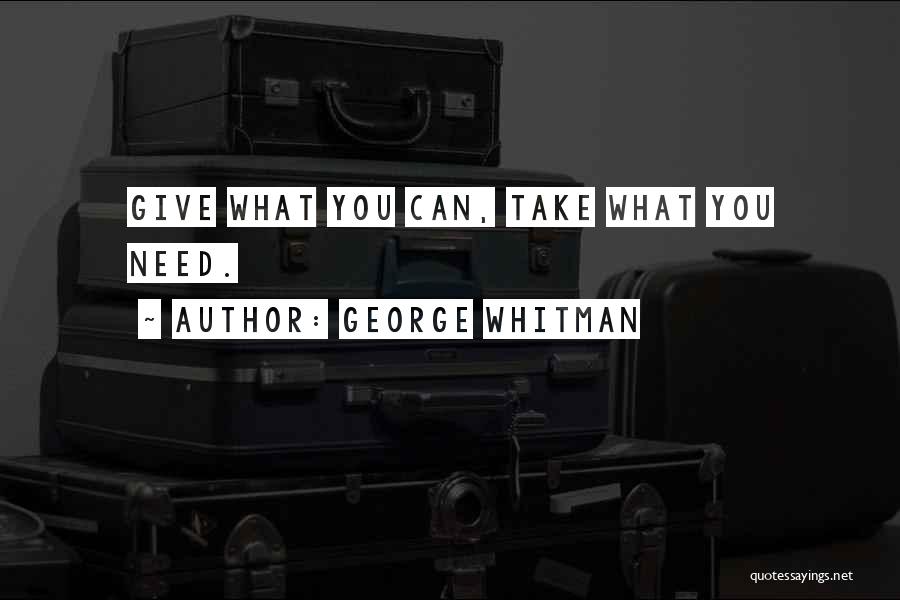 George Whitman Quotes: Give What You Can, Take What You Need.