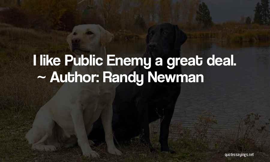 Randy Newman Quotes: I Like Public Enemy A Great Deal.