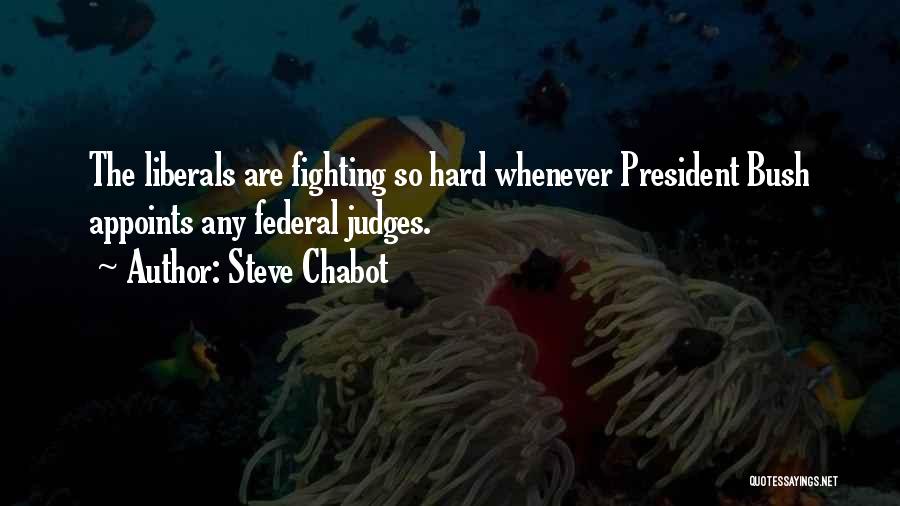 Steve Chabot Quotes: The Liberals Are Fighting So Hard Whenever President Bush Appoints Any Federal Judges.