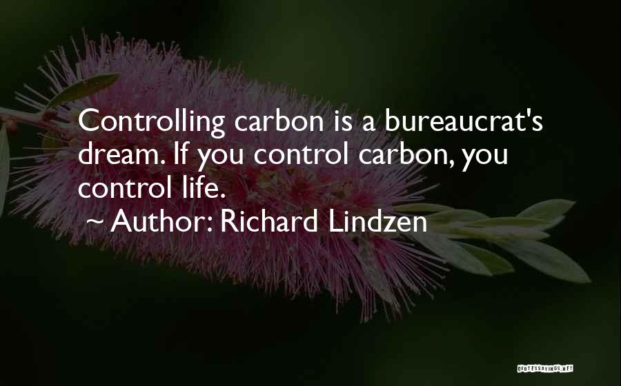Richard Lindzen Quotes: Controlling Carbon Is A Bureaucrat's Dream. If You Control Carbon, You Control Life.