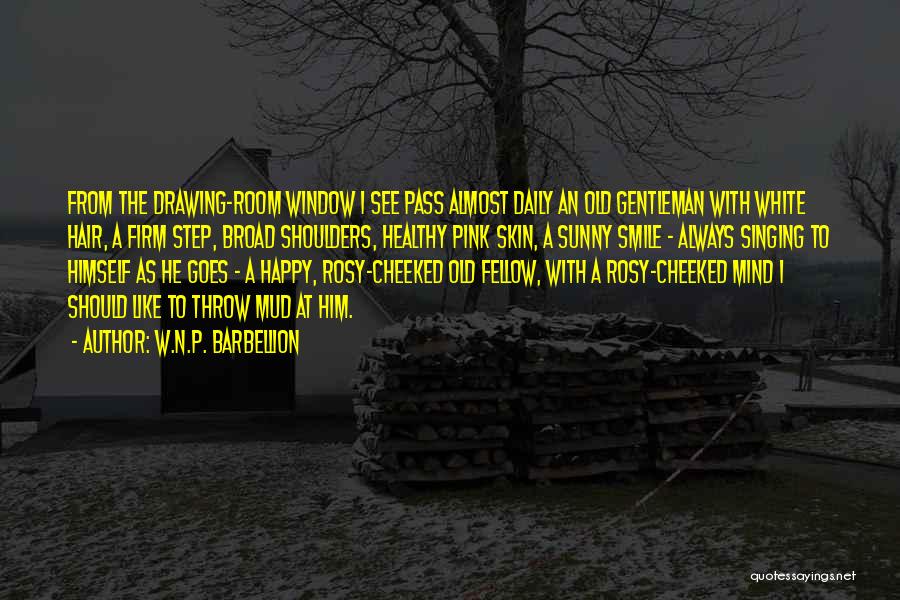 W.N.P. Barbellion Quotes: From The Drawing-room Window I See Pass Almost Daily An Old Gentleman With White Hair, A Firm Step, Broad Shoulders,