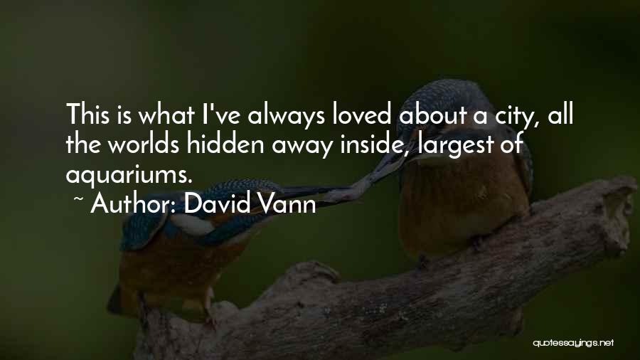 David Vann Quotes: This Is What I've Always Loved About A City, All The Worlds Hidden Away Inside, Largest Of Aquariums.